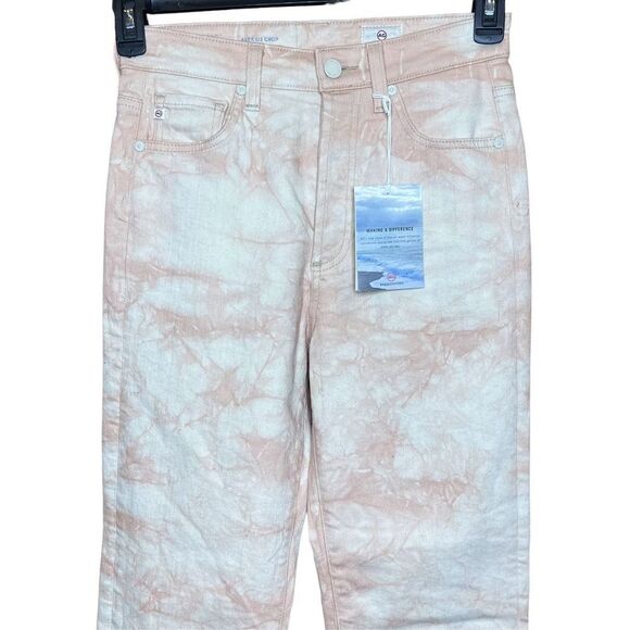 AG Alexxis Crop Straight Jean in Tie Dye Mauve Orchid NWT Size 27 - Picture 8 of 14